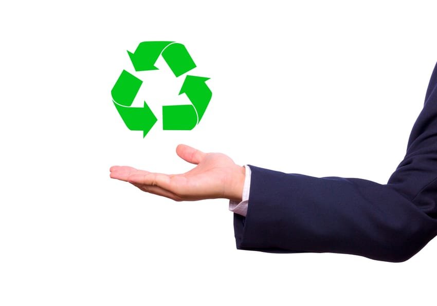 green recycling at a trade show green recycling at a trade show