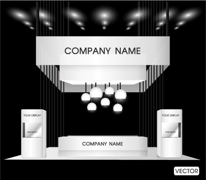 A template for a convention booth display A template for a convention booth display