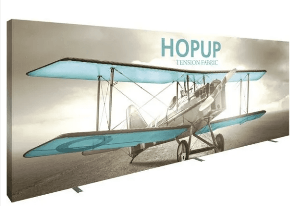 HOPUP 20FT STRAIGHT FULL HEIGHT TENSION FABRIC DISPLAY