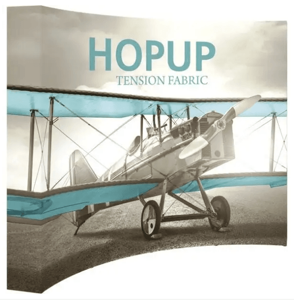 HOPUP 10FT CURVED FULL HEIGHT TENSION FABRIC DISPLAY