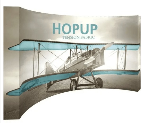 HOPUP 15FT CURVED FULL HEIGHT TENSION FABRIC DISPLAY