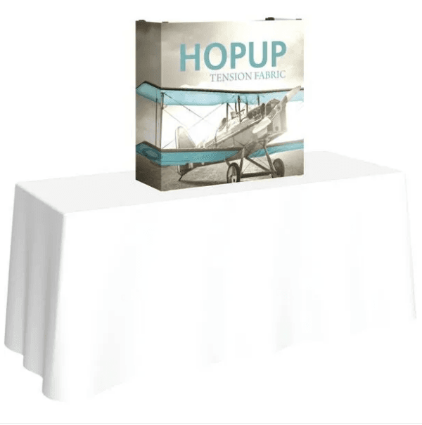 HOPUP 2.5FT STRAIGHT TABLETOP TENSION FABRIC DISPLAY