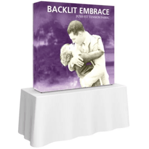 EMBRACE 5FT BACKLIT TABLETOP PUSH-FIT TENSION FABRIC DISPLAY