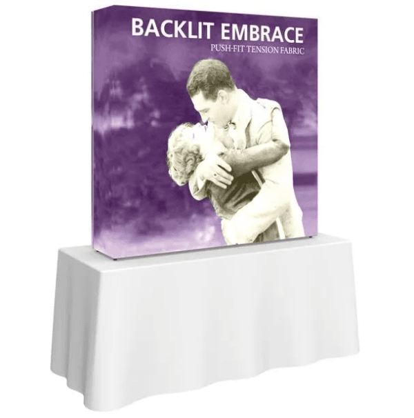 EMBRACE 5FT BACKLIT TABLETOP PUSH-FIT TENSION FABRIC DISPLAY