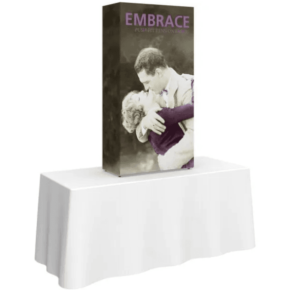 EMBRACE 2.5FT TABLETOP PUSH-FIT TENSION FABRIC DISPLAY