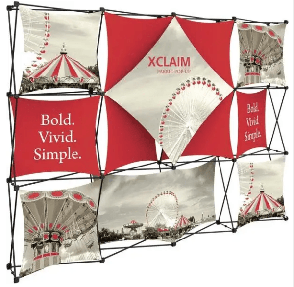 XCLAIM 10FT FABRIC POPUP DISPLAY KIT 06