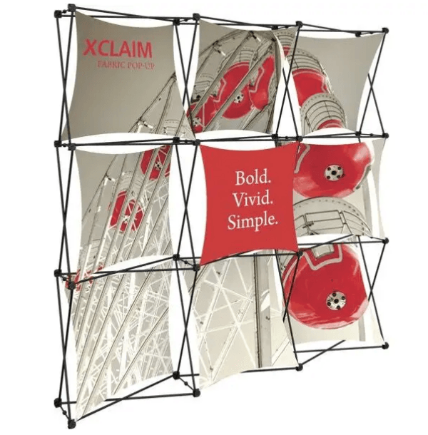 XCLAIM 8FT FABRIC POPUP DISPLAY KIT 01
