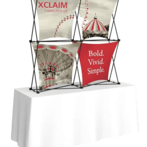 XCLAIM 5FT TABLETOP FABRIC POPUP DISPLAY KIT 04